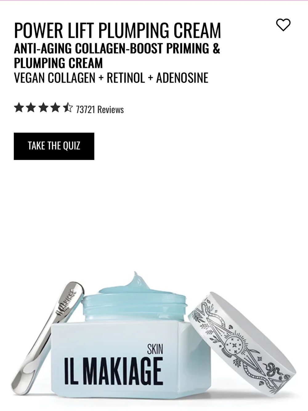 IL MAKIAGE Power Lift Plumping Cream — Pale Blue & White Jar